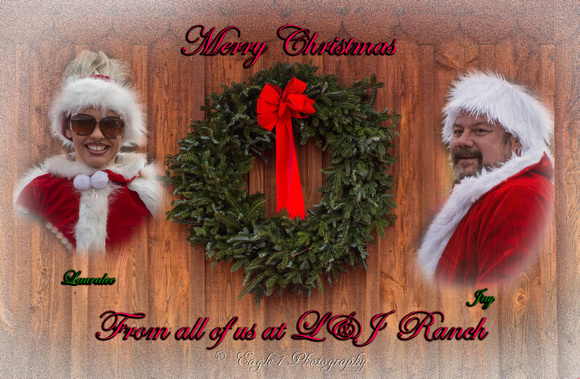 L.J. Ranch Christmas Wreath card-3506